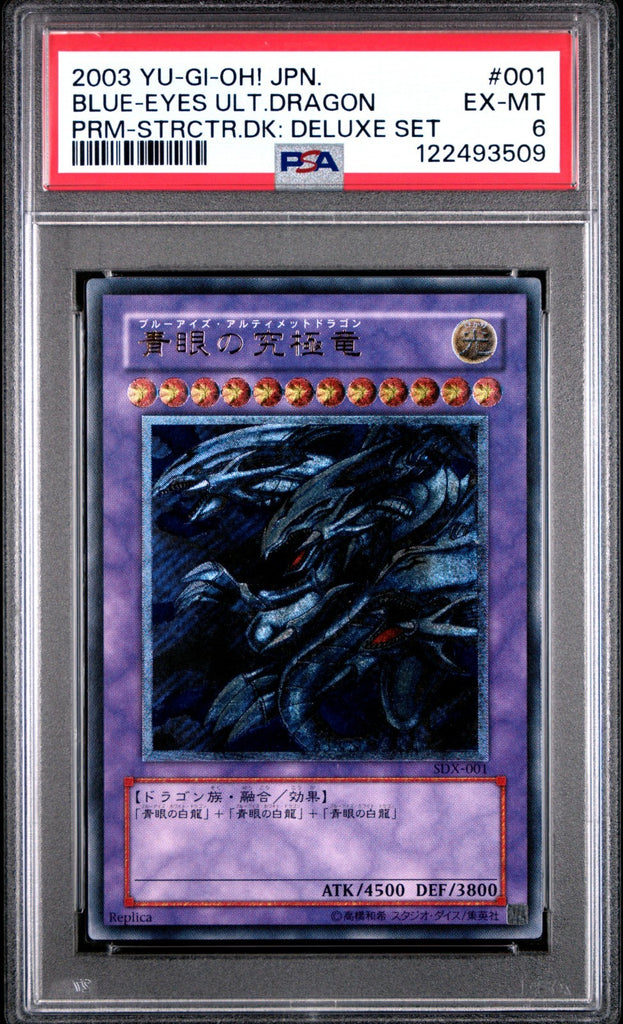 PSA 6 - 2003 YU-GI-OH! JAPANESE PROMO SDX-001 BLUE-EYES ULTIMATE DRAGON