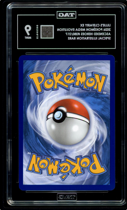 Pokemon TCG Lillie's Clefairy ex Me: Ascended Heroes 280/217 SIR Holo TAG 9