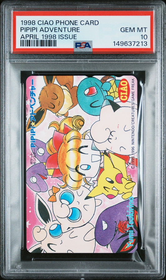 1998 Ciao April Phone Card Pokemon Pipipi Adventure Pikachu PSA 10 #2