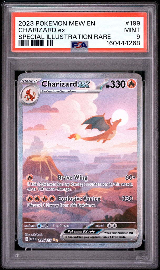 PSA 9 Charizard ex SIR 199/165 Pokemon Scarlet & Violet 151 English 2023