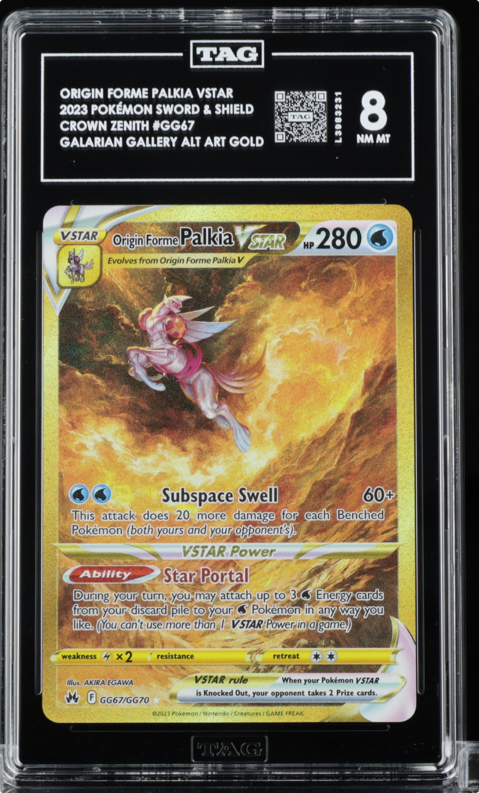 Pokemon Origin Forme Dialga VSTAR GG68/GG70 Holo Full Art Secret Rare TAG 8