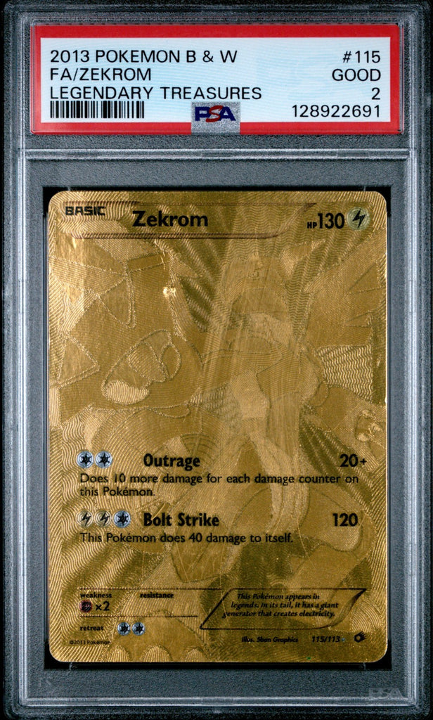 Pokemon Zekrom 115/113 Legendary Treasures Secret Rare PSA 1