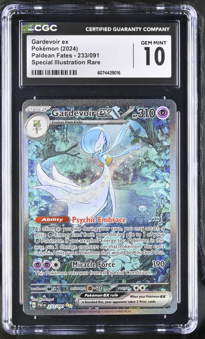 Pokemon 2024 Gardevoir ex 233/091 Shiny SIR Paldean Fates GEM MINT CGC 10