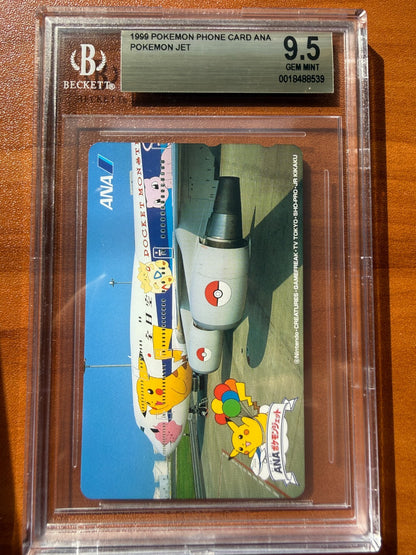 Pokemon 1999 Phone Card Ana Airlines BGS 9.5 Pikachu PSA