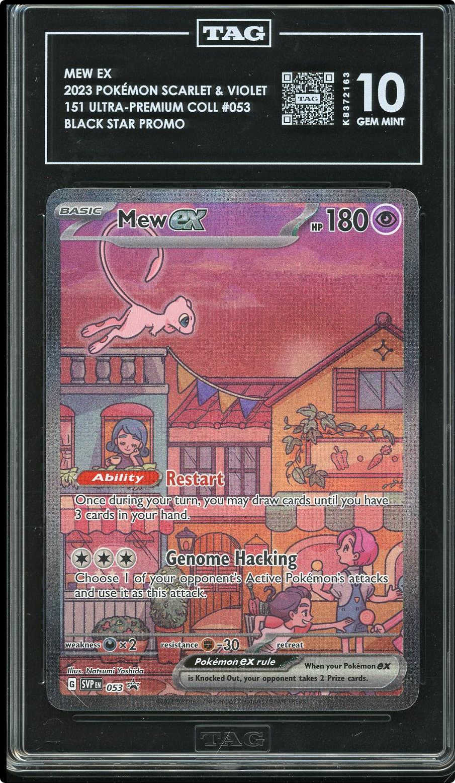 Pokemon Mew ex 053 SVP Scarlet & Violet Promo Black Star TAG 10