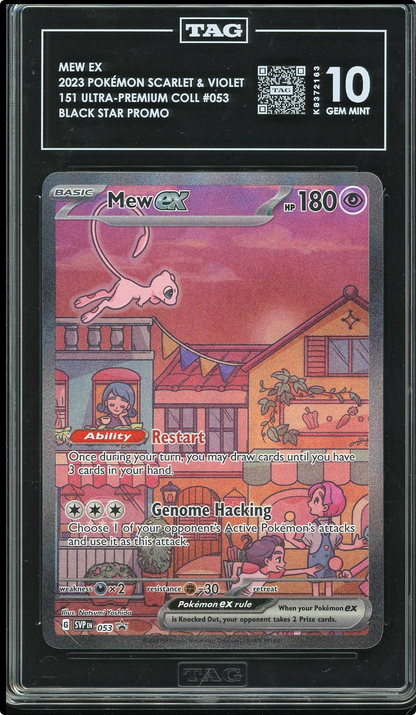 Pokemon Mew ex 053 SVP Scarlet & Violet Promo Black Star TAG 10