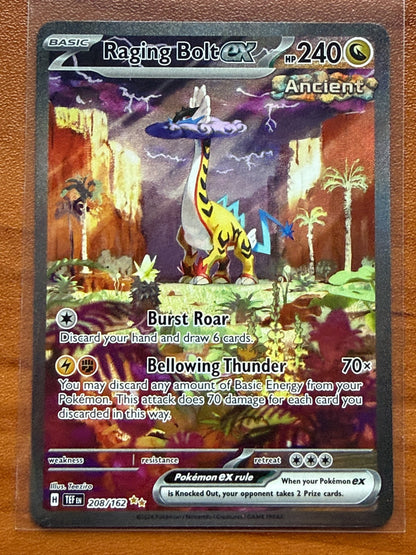 Pokemon Raging Bolt ex 208/162 SV05: Temporal Forces Holo NM