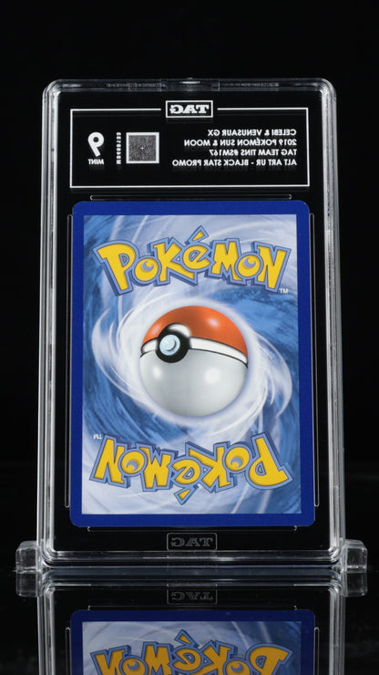 2019 POKEMON SM BLACK STAR PROMO #SM167 FULL ART/CELEBI & VENUSAUR GX PSA 9