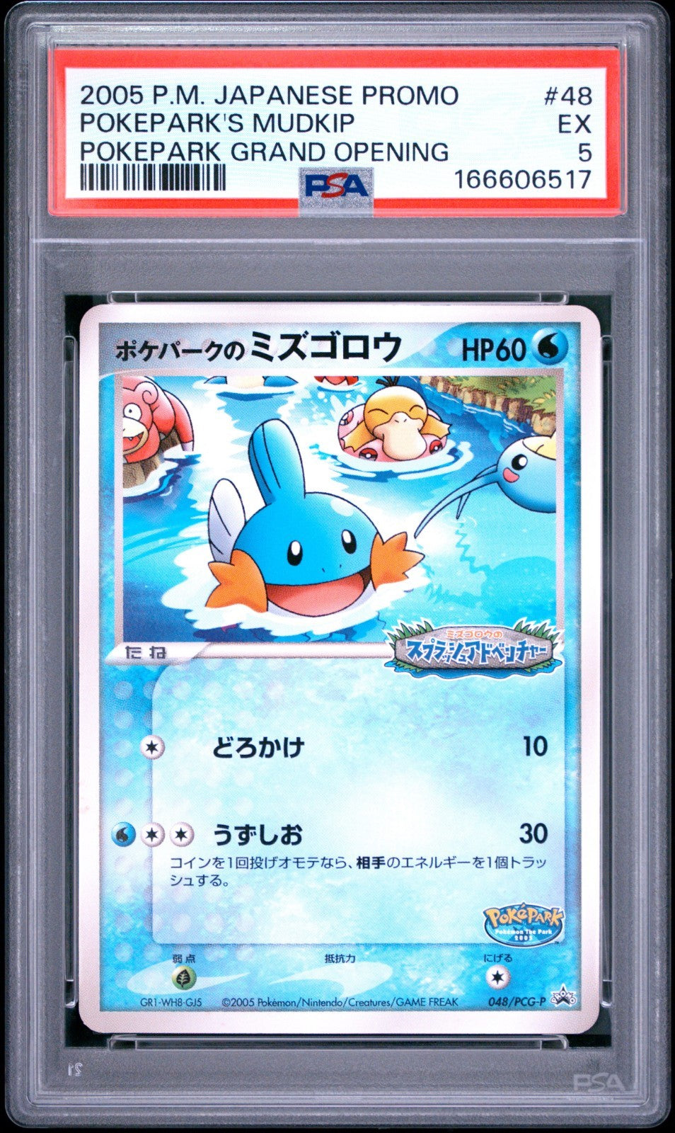 Pokemon Japanese PokePark's Mudkip Grand Opening Promo 048/PCG-P PSA 5