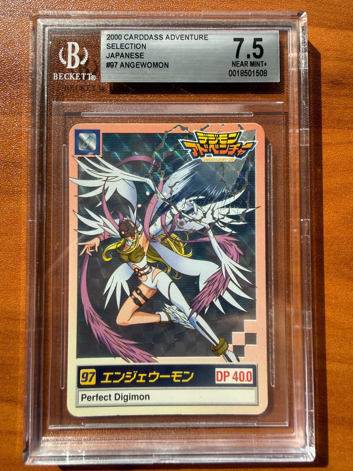 Digimon Adventure Carddass 97 Japanese Angewomon 2000 BGS 7.5