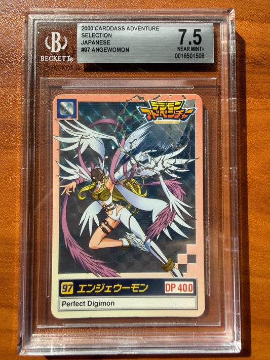 Digimon Adventure Carddass 97 Japanese Angewomon 2000 BGS 7.5
