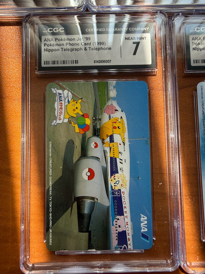 1998 2000 1999 Pokemon Japanese ANA Phone Card Pikachu Airlines Lot CGC 7 8 8.5