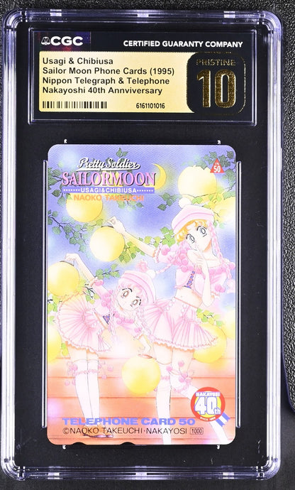 1995 Sailor Moon Phone Card Nippon Telegraph Usagi CGC Pristine 10 (POP 1)