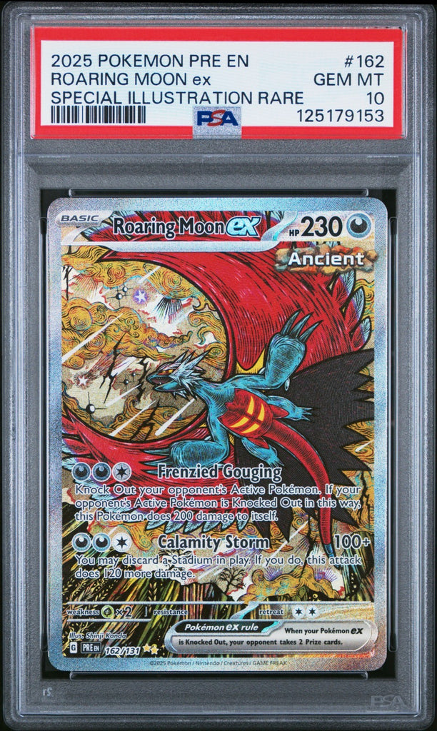 PSA 10 Roaring Moon ex Special Illustration Rare 162/131 Prismatic Evolutions