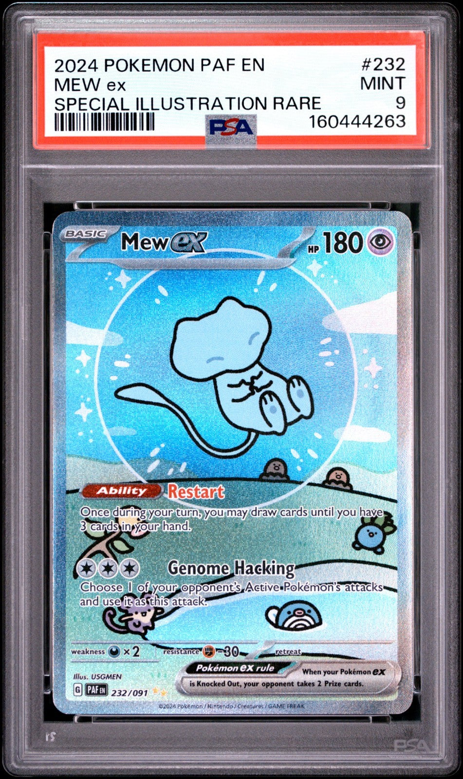 Pokemon TCG Mew Ex 232 Paldean Fates PSA 9