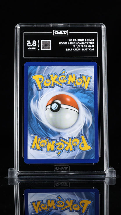 Pokemon Eevee & Snorlax GX 120/181 2019 Pokemon Team Up Tag Team TAG 8.5