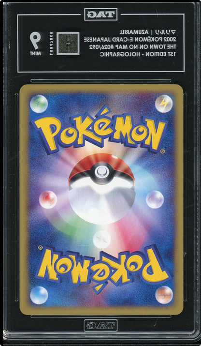 TAG 9 Azumarill Holo 026/092 1st Ed The Town On No Map Pokemon Japanese 2002