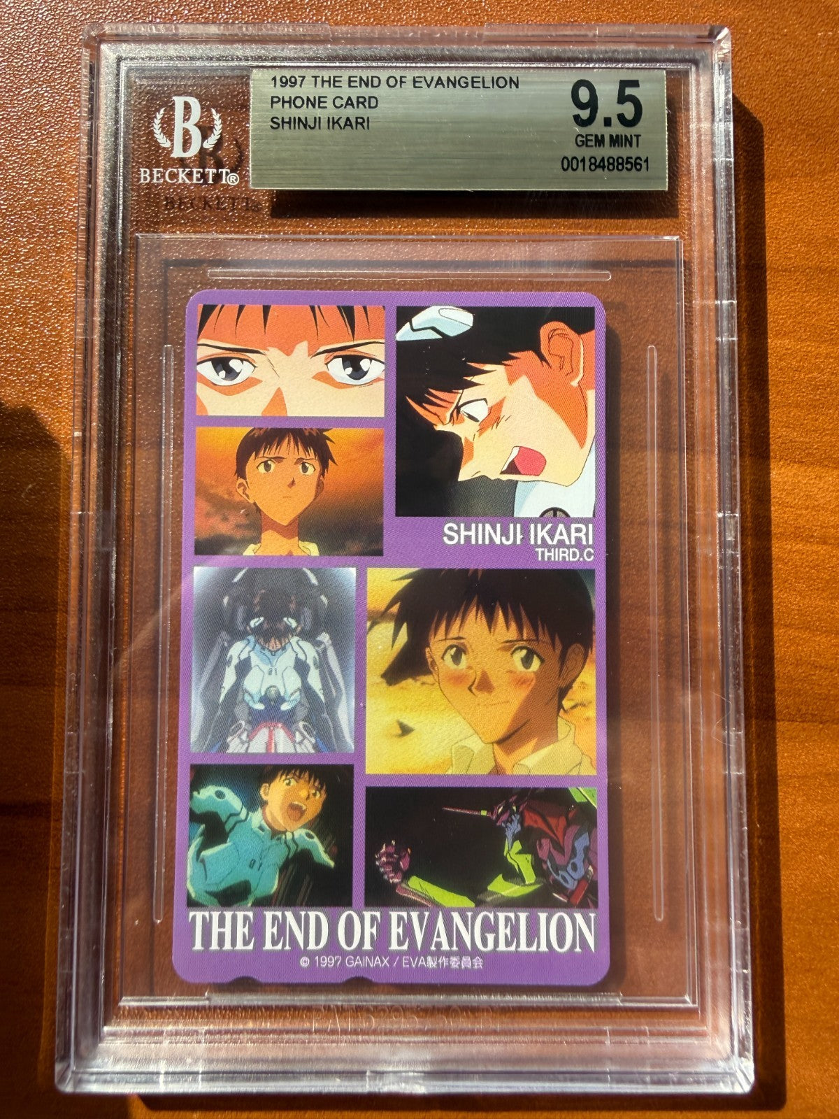 BGS 9.5 1997 Neon Genesis Evangelion The End of Phone Card Shinji Ikari