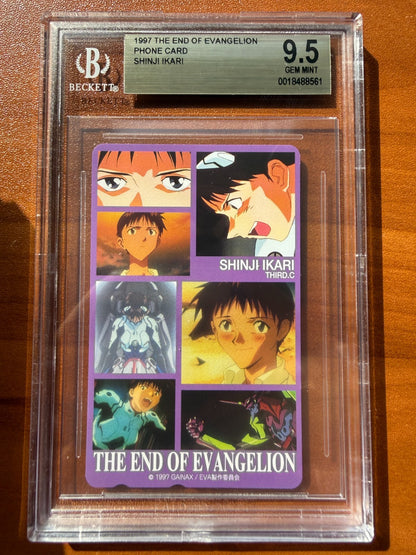 BGS 9.5 1997 Neon Genesis Evangelion The End of Phone Card Shinji Ikari