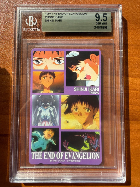 BGS 9.5 1997 Neon Genesis Evangelion The End of Phone Card Shinji Ikari