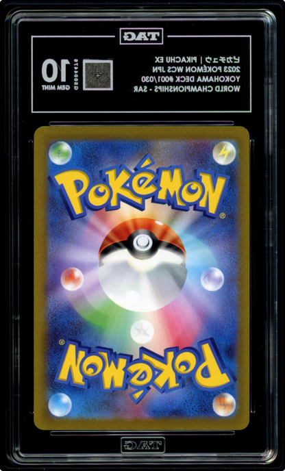 Pikachu ex Pokemon 2023 FA WCS23 CS Yokohama Deck Japanese 001/030 TAG 10