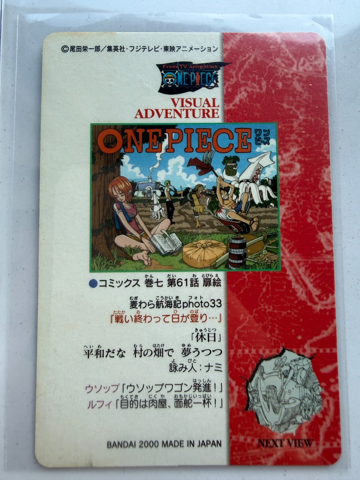 Luffy Pirates #47 Holo One Piece Visual Adventure 2000 Bandai LP-