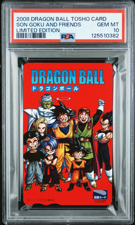 PSA 10 Son Goku And Friends Limited Tosho 2008 Phone Card Japanese Dragon Ball Z