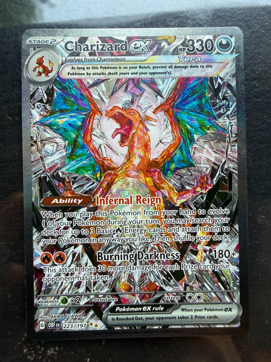Pokemon Charizard ex 223/197 SV03: Obsidian Flames Holo NM