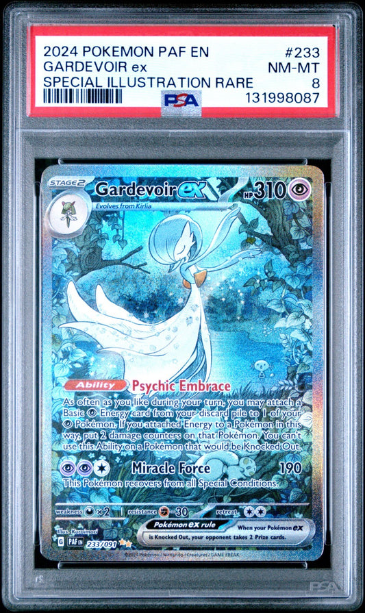 Pokemon TCG Gardevoir EX Special Illustration Paldean Fates Card 233/091 PSA 8