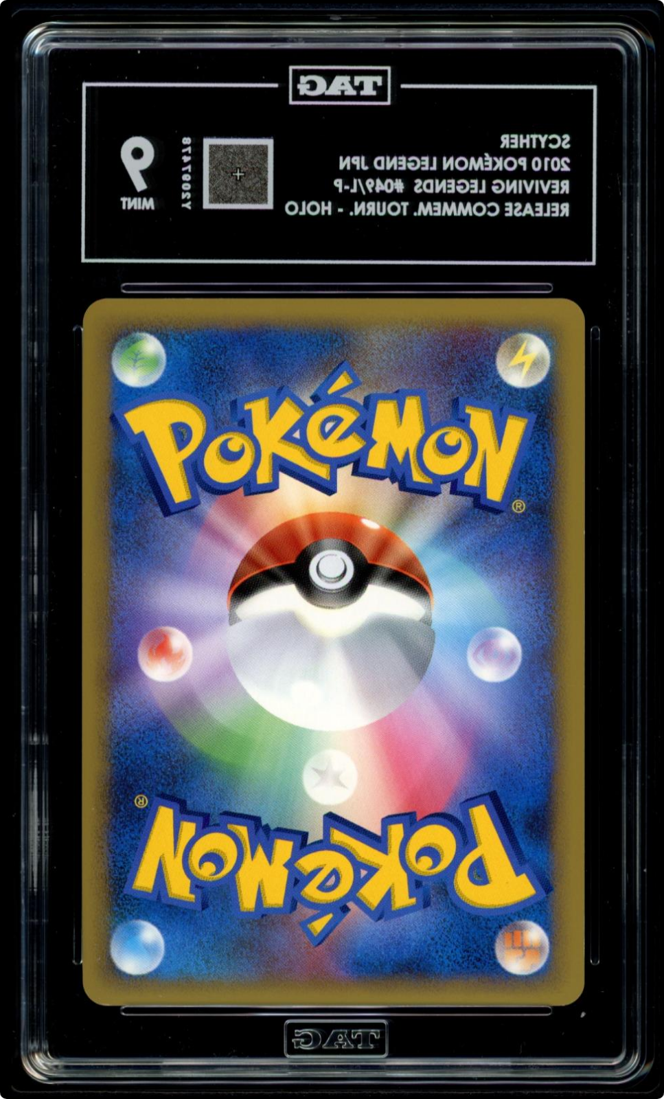 Pokemon Japanese TAG 9 Scyther Reviving Legends Promo Holo Swirl 049/L-P