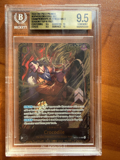Crocodile OP14-120 Championship 26-27 Top Prize ONE PIECE Japanese BGS 9.5
