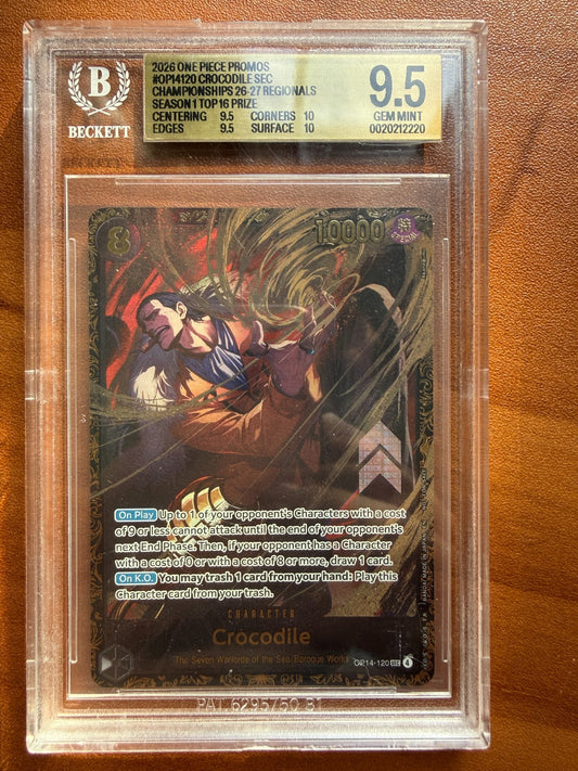 Crocodile OP14-120 Championship 26-27 Top Prize ONE PIECE Japanese BGS 9.5