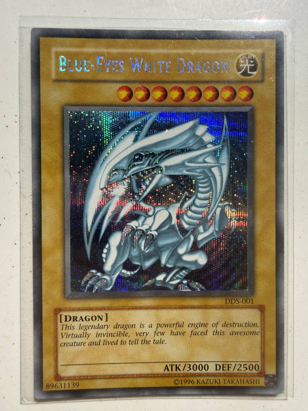 2002 Yu-Gi-Oh! Promo Blue-Eyes White Dragon DDS-001 LP