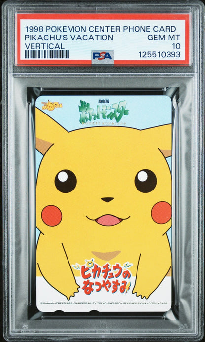 PSA 10 Pikachu Summer Vacation Phone Card Pokemon
