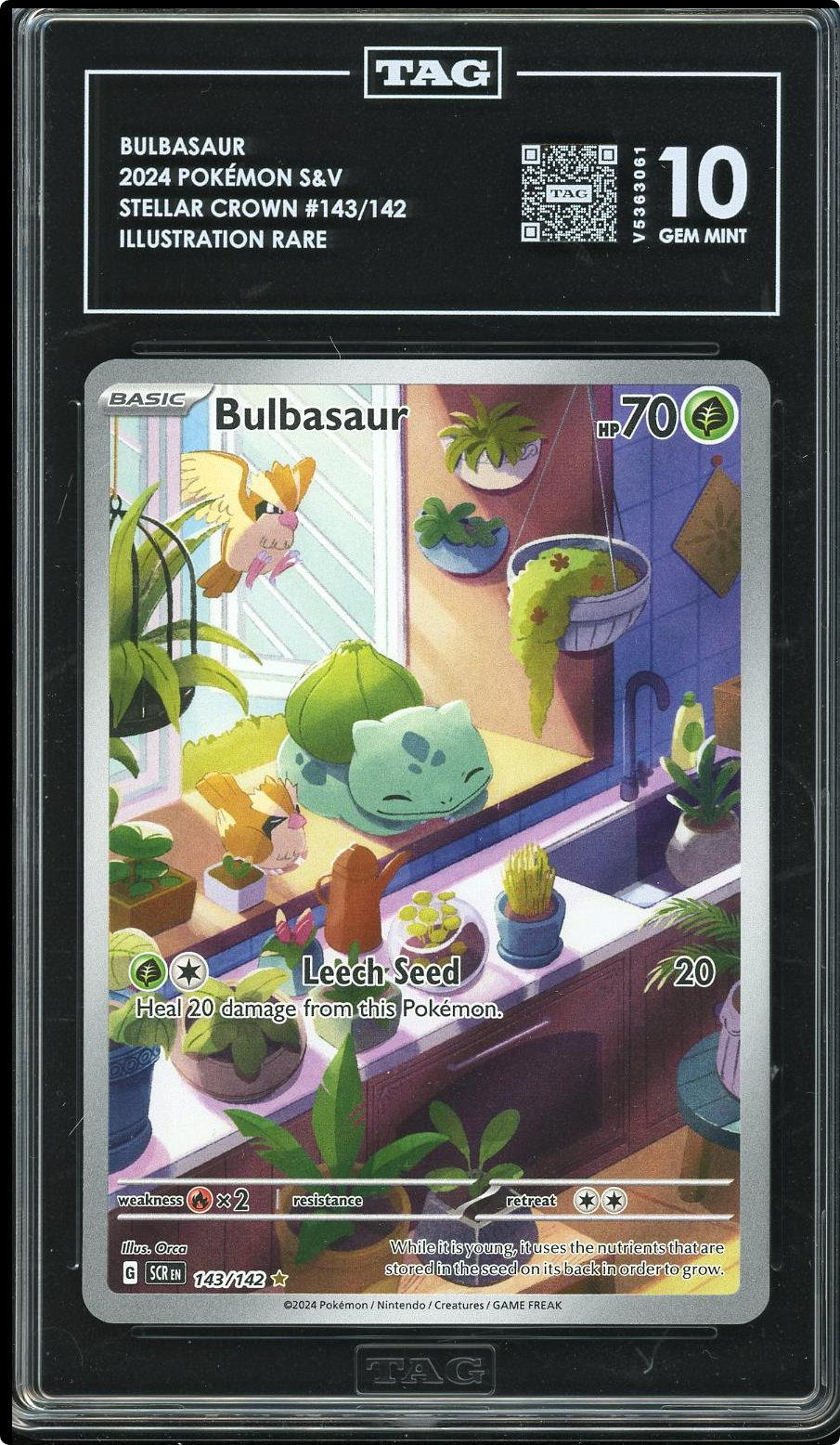 Pokémon TCG Scarlet & Violet Bulbasaur 143/142 Holo TAG 10