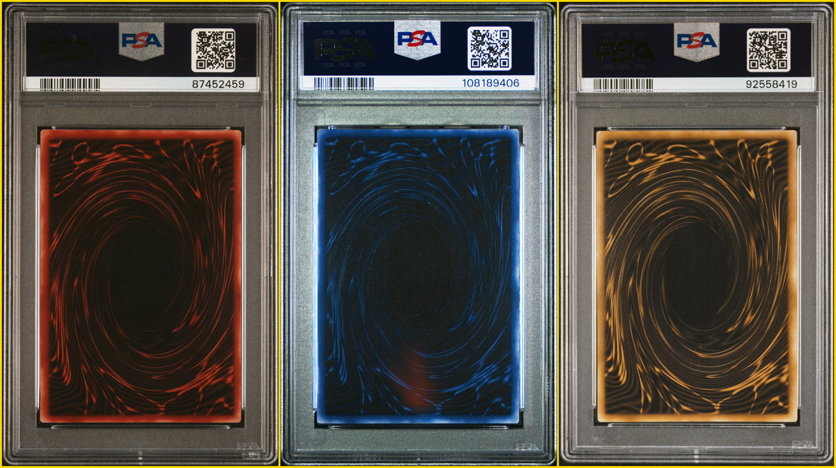 2000 YuGiOh Egyptian God Set G4-01 G4-02 G4-03 Slifer Obelisk Ra Promo PSA 9
