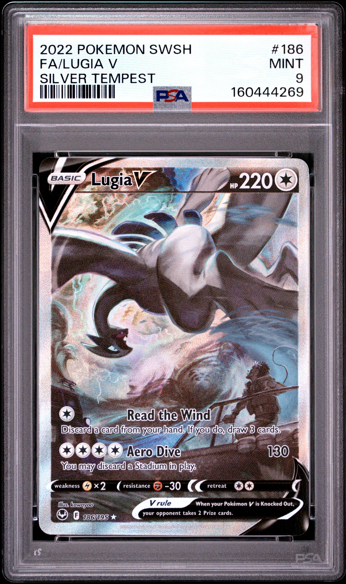 Lugia V (Alternate Art) 186/195: Pokemon TCG Silver Tempest PSA 9
