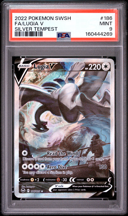 Lugia V (Alternate Art) 186/195: Pokemon TCG Silver Tempest PSA 9