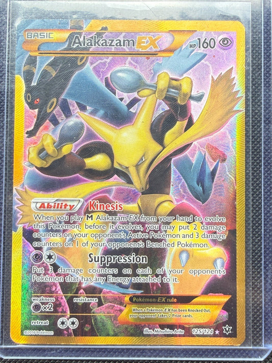 Alakazam EX 125/124 XY Fates Collide 2016 Secret Holo Rare Pokemon MP