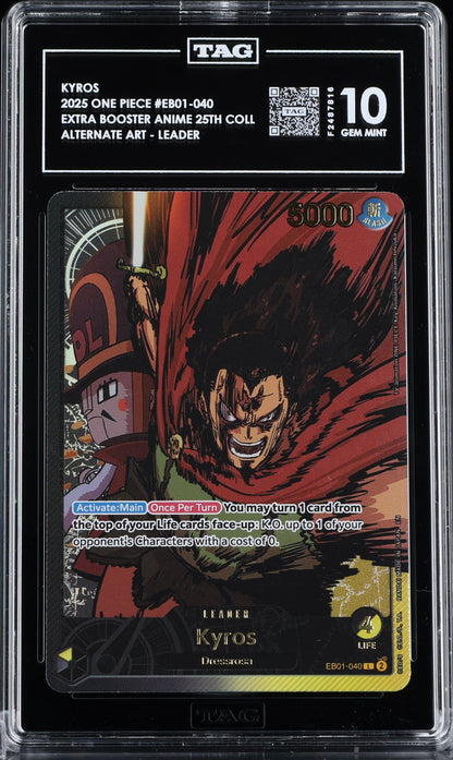 Alternate Art Extra Booster One Piece Kyros EB02 Special Leader (2025) TAG 10