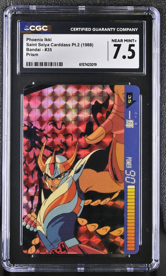 Bandai Saint Seiya Carddass Ikki Phoenix 35 1988 Vintage CGC 7.5