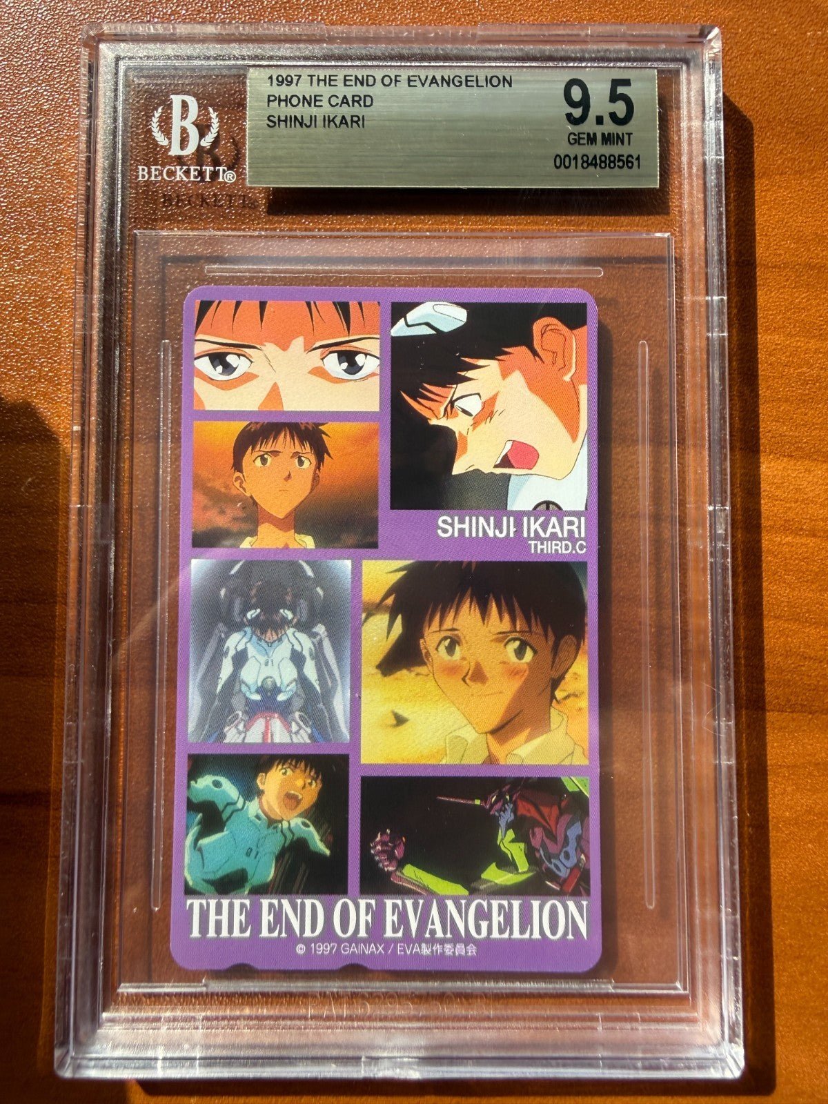 BGS 9.5 1997 Neon Genesis Evangelion The End of Phone Card Shinji Ikari