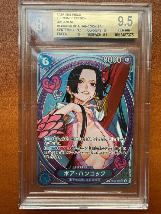 Boa Hancock EB03 - 026 SP SR Parallel ONE PIECE Card Heroines Edition 2025 BGS 9.5