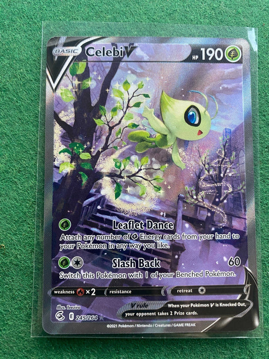 Celebi V Alternate Art 245/264 2021 Pokemon Fusion Strike Holo NM 2