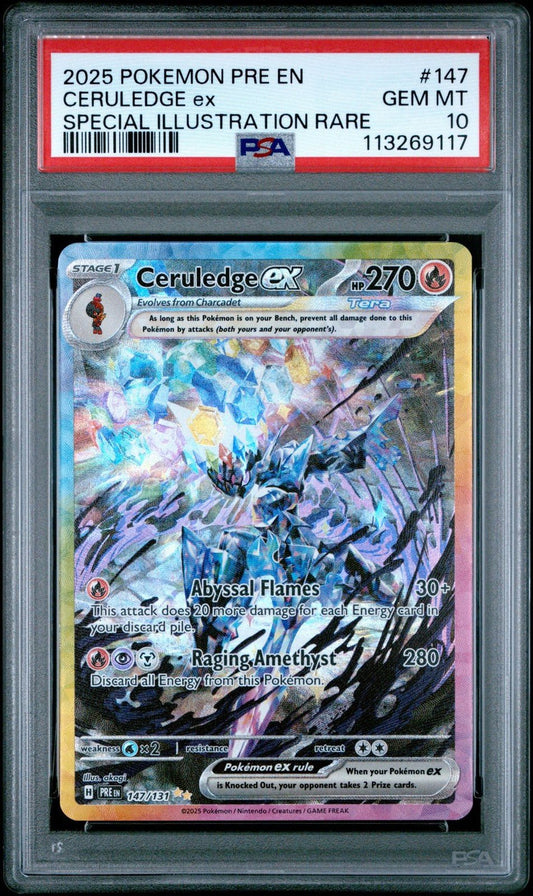 Ceruledge Ex 147 PSA 10 Gem Mint - Prismatic Evolutions - Pokemon