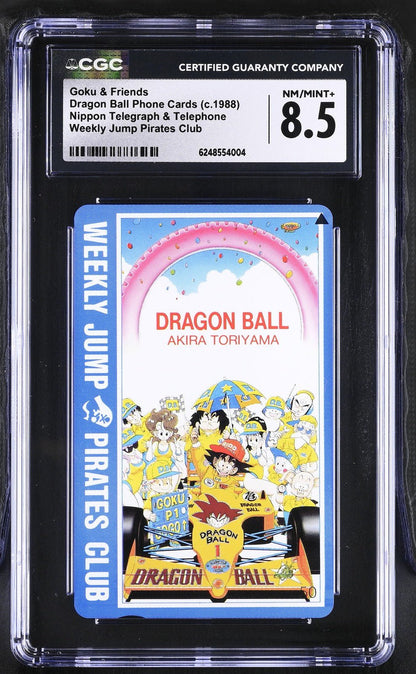 CGC 8.5 Son Goku Toriyama Phone Card Dragon Ball Z Weekly Jump Pirates Club