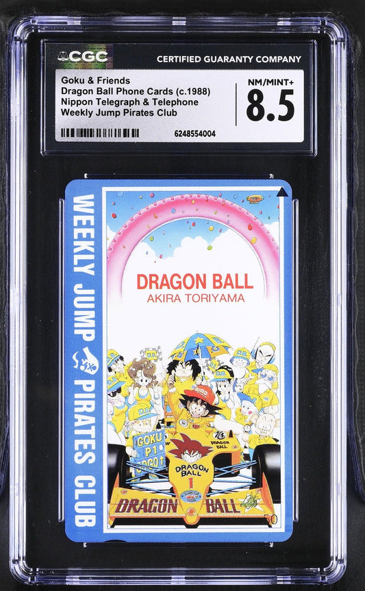 CGC 8.5 Son Goku Toriyama Phone Card Dragon Ball Z Weekly Jump Pirates Club