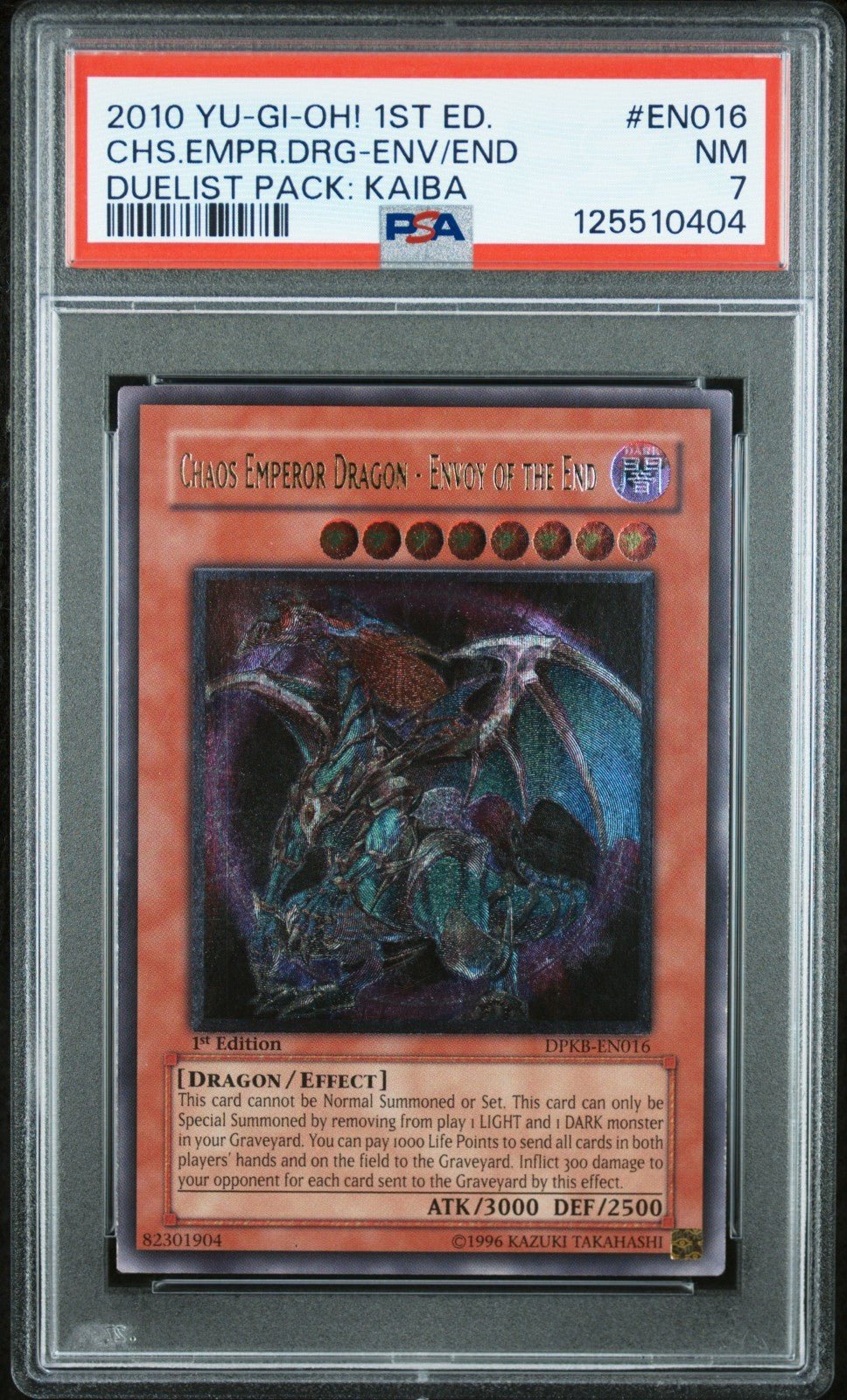 Chaos Emperor Dragon - Envoy of the End DPKB - EN016 1st ed Ultimate PSA 7