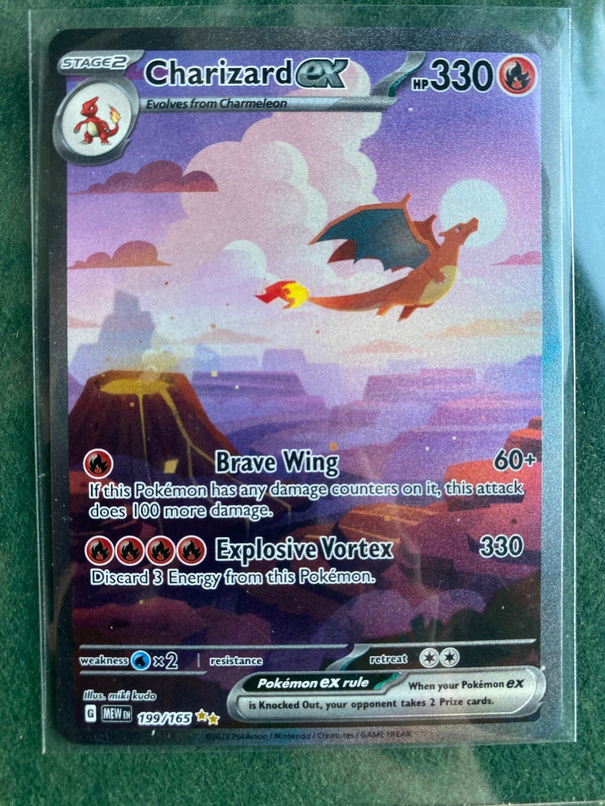 Charizard ex 199/165 - SV 151 Special Illustration Rare NM Pokemon 3