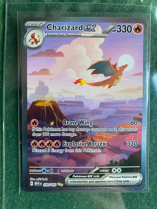 Charizard ex 199/165 - SV 151 Special Illustration Rare NM Pokemon 4